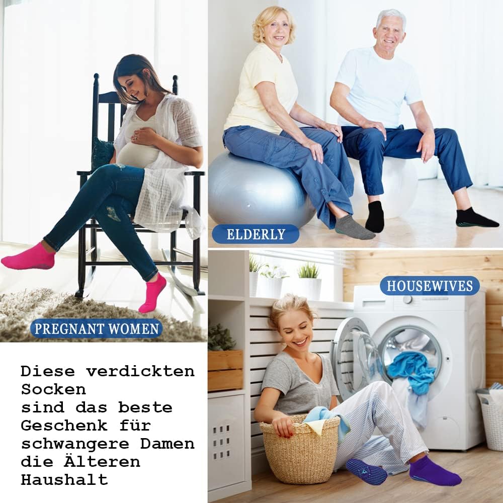 Hycles Yoga-Socken Nicht-Schlupf-Socken Frauen 4 Paare Yoga, Pilates, Barre, Tanz, Ballett, Trampolin, Krankenhaus 35-43 – Bild 6