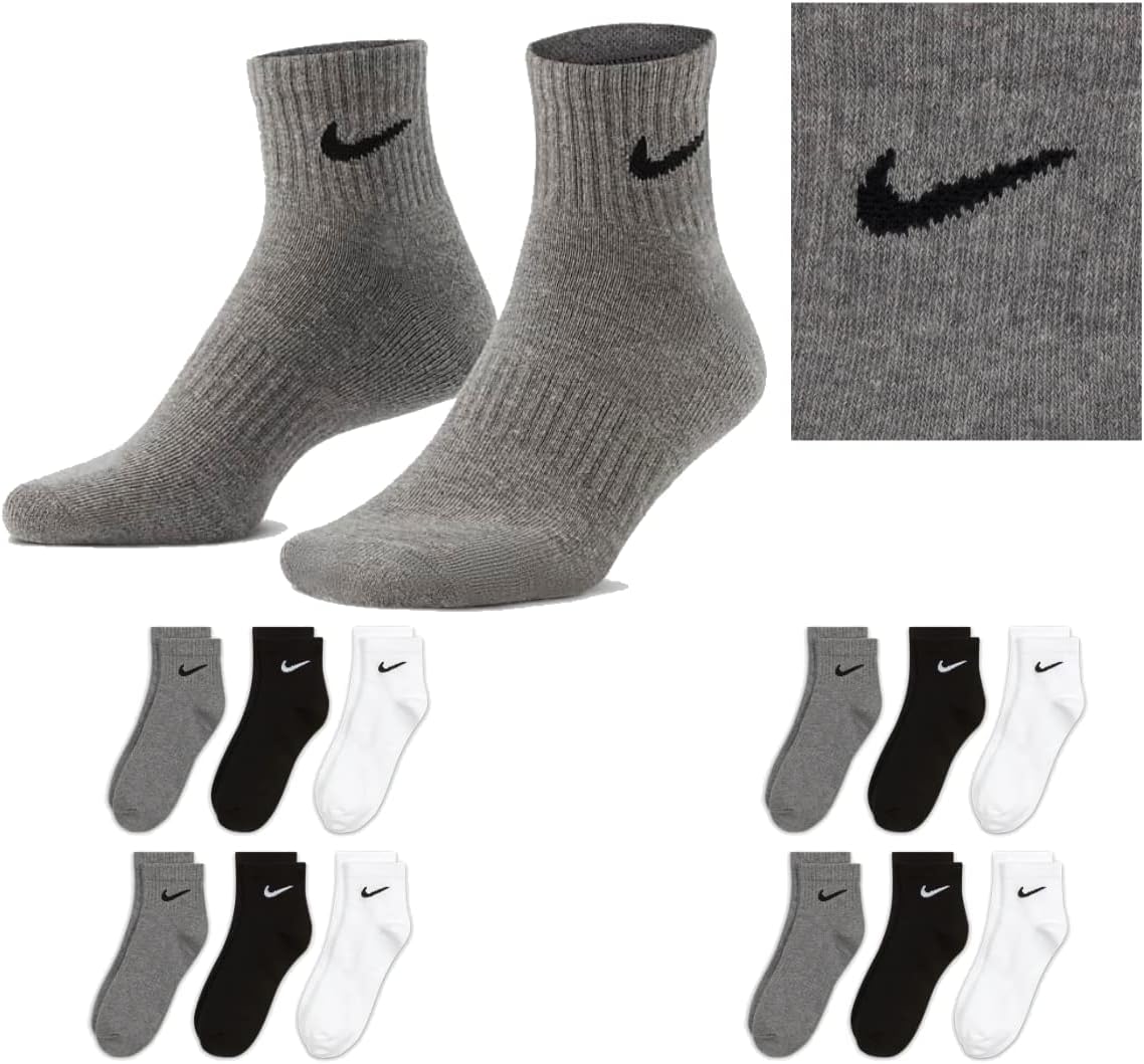 Nike SX7677 Unisex Sportsocken, weiß, schwarz, kurze Socken, Größe 34, 36, 38, 40, 42, 44, 46, 48, 50, Economy Set Set – Bild 2