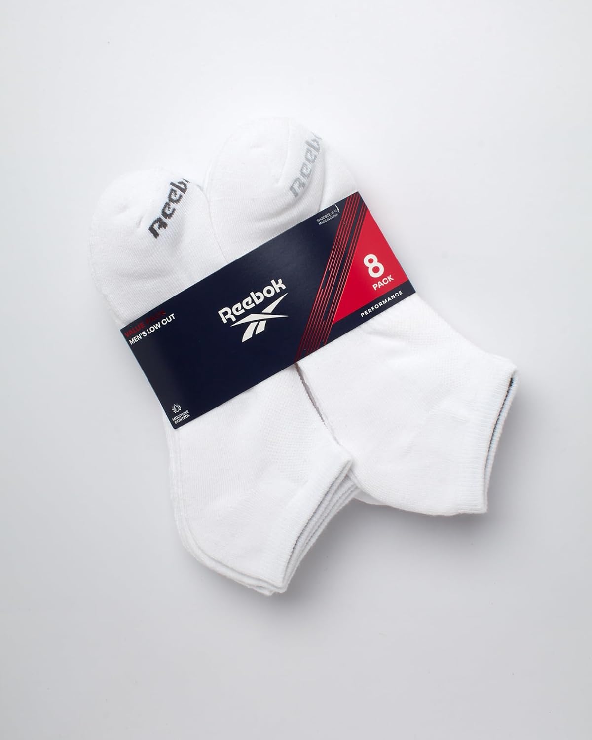 Reebok Herren -Socken für Männer - 8 Pack Stretch Performance Basic No Show Socken - flache Sportsocken für Männer (Schuhgröße 6-12) – Bild 2