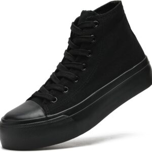 Maxvinci -Plattentrainer, Frauen mit hoher Top -Bahnsteig -Trainern, Leinwandschuhe, dicke Sohlen, Stoffschuhe, Trainer, Sportschuhe