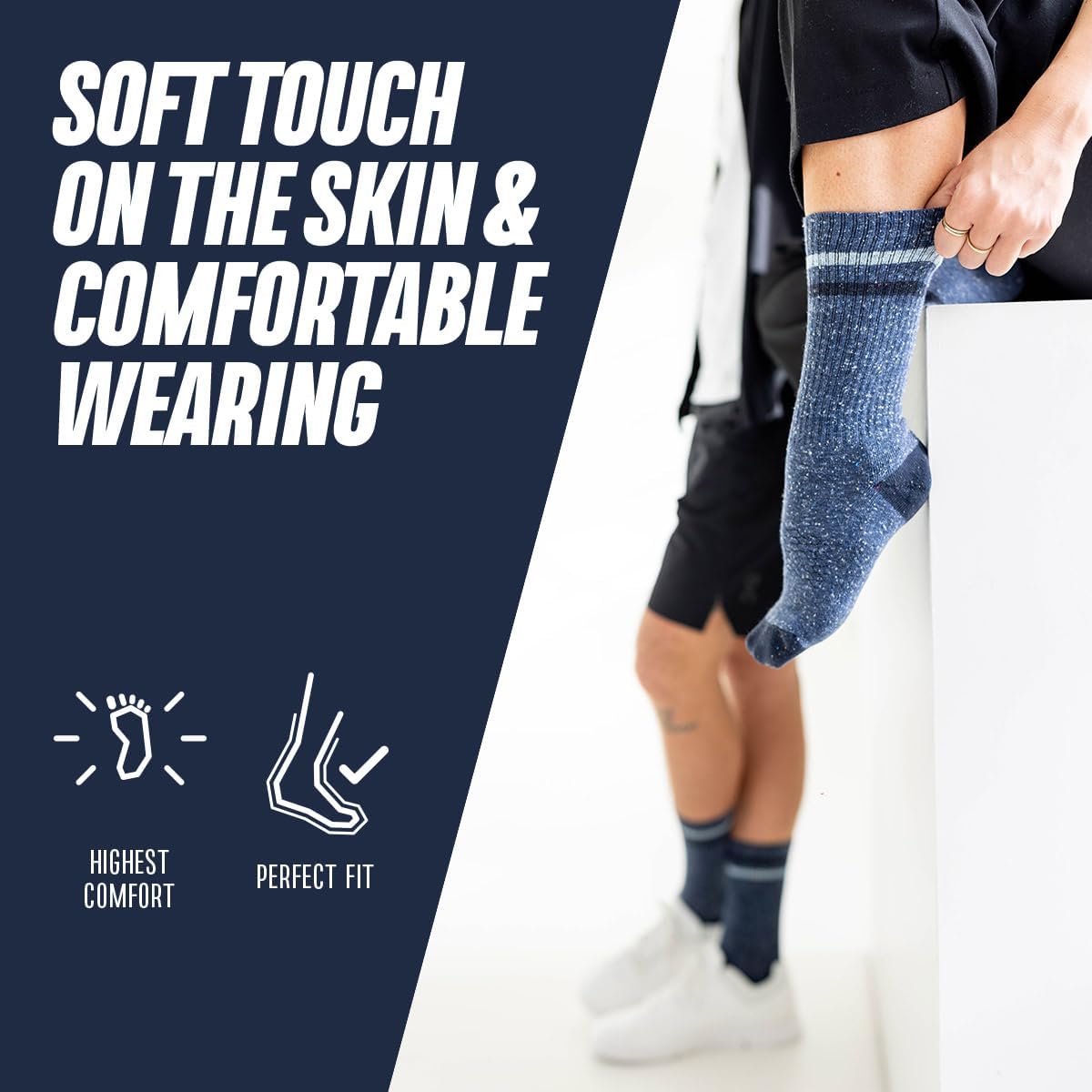 Unbekannter Lifestyle Socken Bündel, lange lässige Socken aus Baumwolle und Seide, ausgezeichneter Passform und hochwertiger Verarbeitung – Bild 3