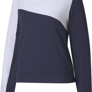 Puma Frauen Golf Frauen 2020 CloudSpun Colorblock Crew Sweatshirt mit Crewhals