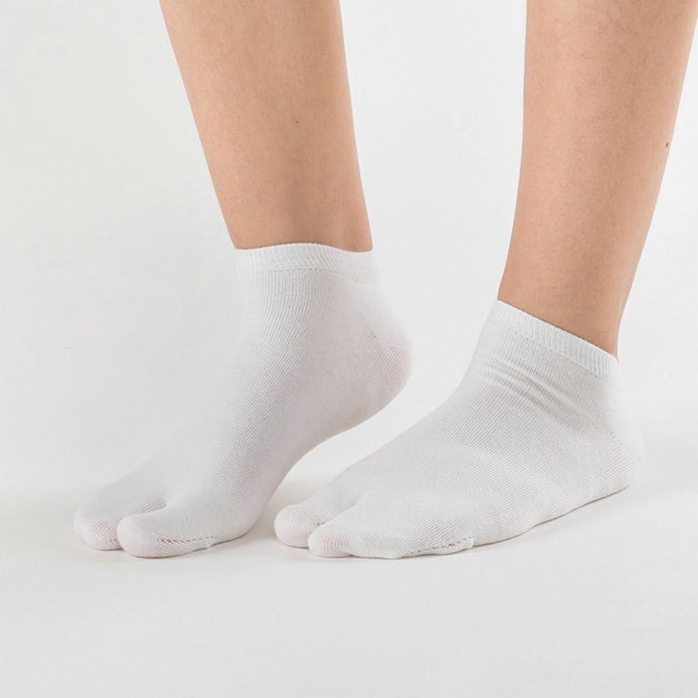 Ubumo Geta Frauen solide 2 Zehen Flip Flop Tabi Socken Knöchel Baumwolle 5/6 Paare – Bild 7