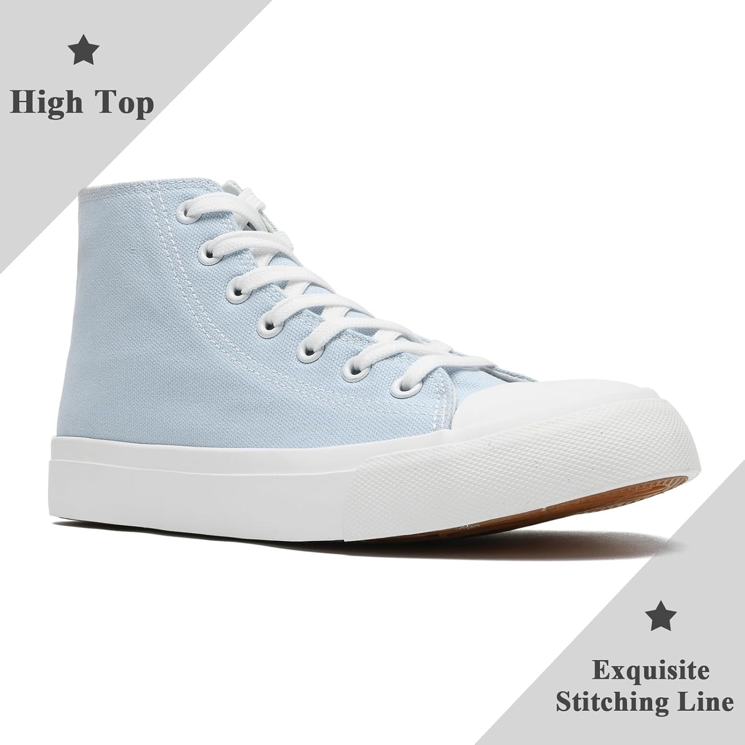 Sharllen Unisex Trainer Stoff Schuhe Frauen Männer Leinwand Schuhe High Top Trainer – Bild 5