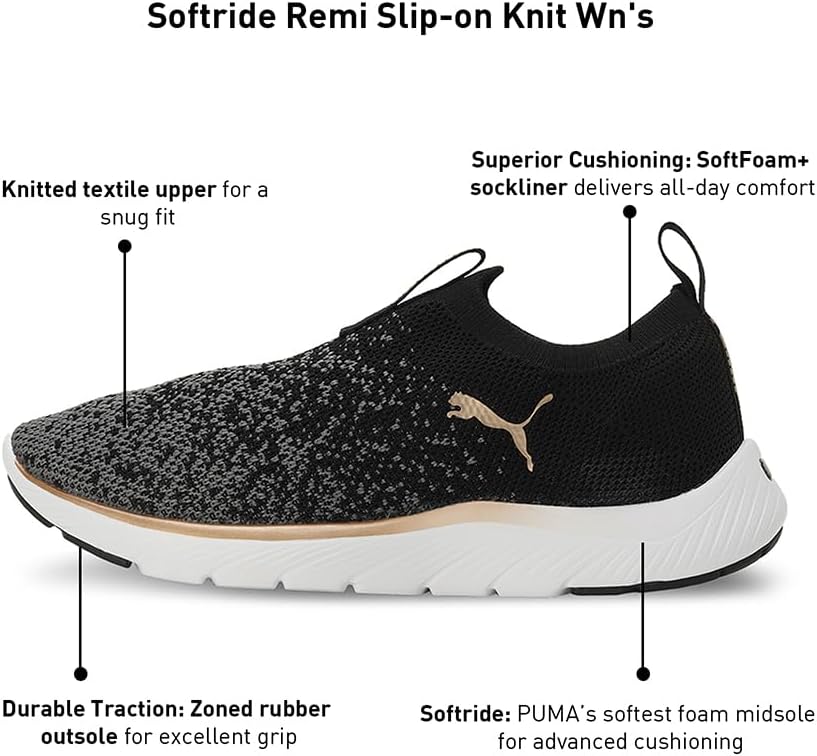 PUMA Damen Softride Remi Slip-on Knit WN's Straßen-Laufschuh – Bild 7