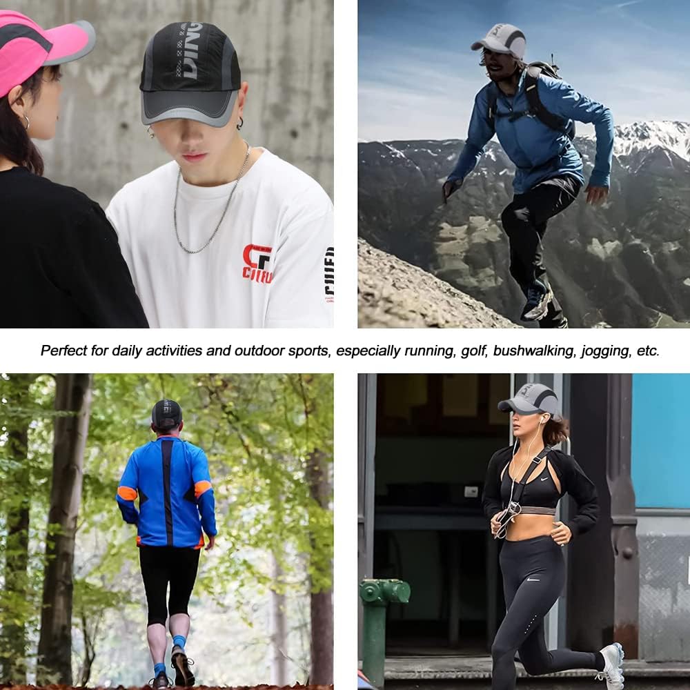 Packung mit 2 Baseballkappen, Männern und Frauen, Baseballkappe im Freien, einstellbarer Hut, Unisex -Baseballkappe, Spitzenkappe für Männer und Frauen, einstellbar, für Frauen, Männer, Outdoor, Sport und Reisen – Bild 7