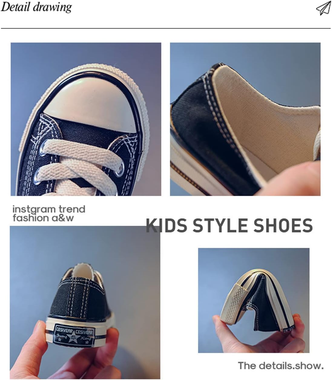 Debaijia Canvas Schuhe Kindertrainer Jungen Laufschuhe Trainer Mädchen Sportschuhe Nicht-Schlupf-Freizeitschuhe Straße Laufschuhe – Bild 2