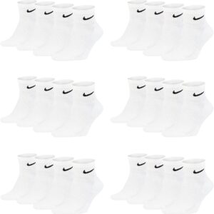 Nike SX7677 Unisex Sportsocken, weiß, schwarz, kurze Socken, Größe 34, 36, 38, 40, 42, 44, 46, 48, 50, Economy Set Set