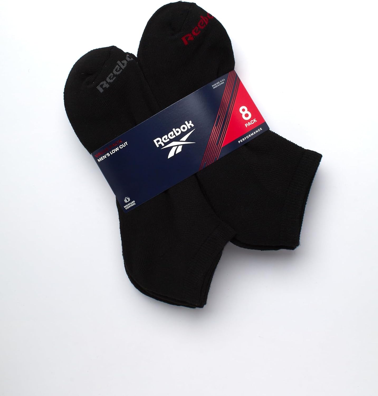 Reebok Herren -Socken für Männer - 8 Pack Stretch Performance Basic No Show Socken - flache Sportsocken für Männer (Schuhgröße 6-12) – Bild 2