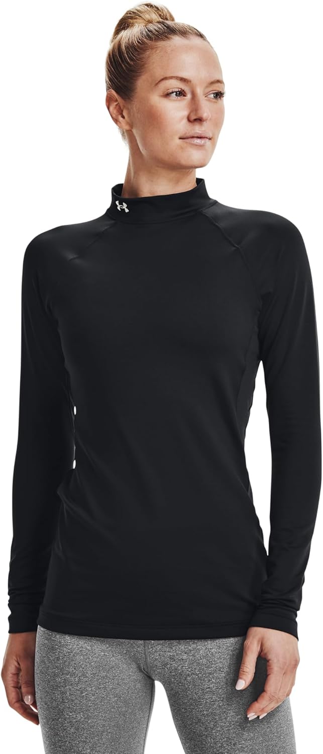 Under Armour Damen Ua Authentics Mockneck warmes Polo-Sportshirt für Frauen, Funktionsshirt mit Polokragen und Anti-Geruchs-Technologie – Bild 2