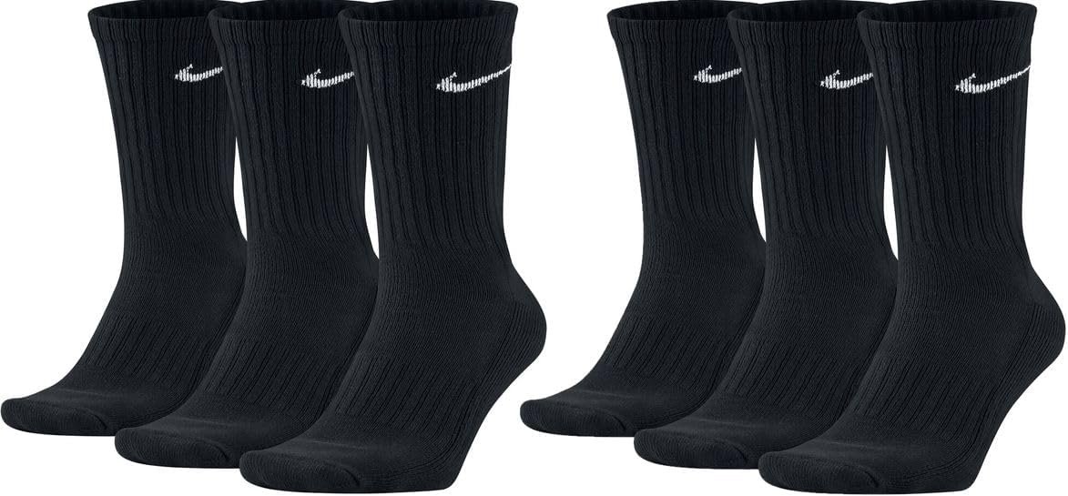 Nike SX4508 6 Paar Männer -Frauensocken weiß oder schwarz oder weiß grau schwarz - 46-50 – Bild 2