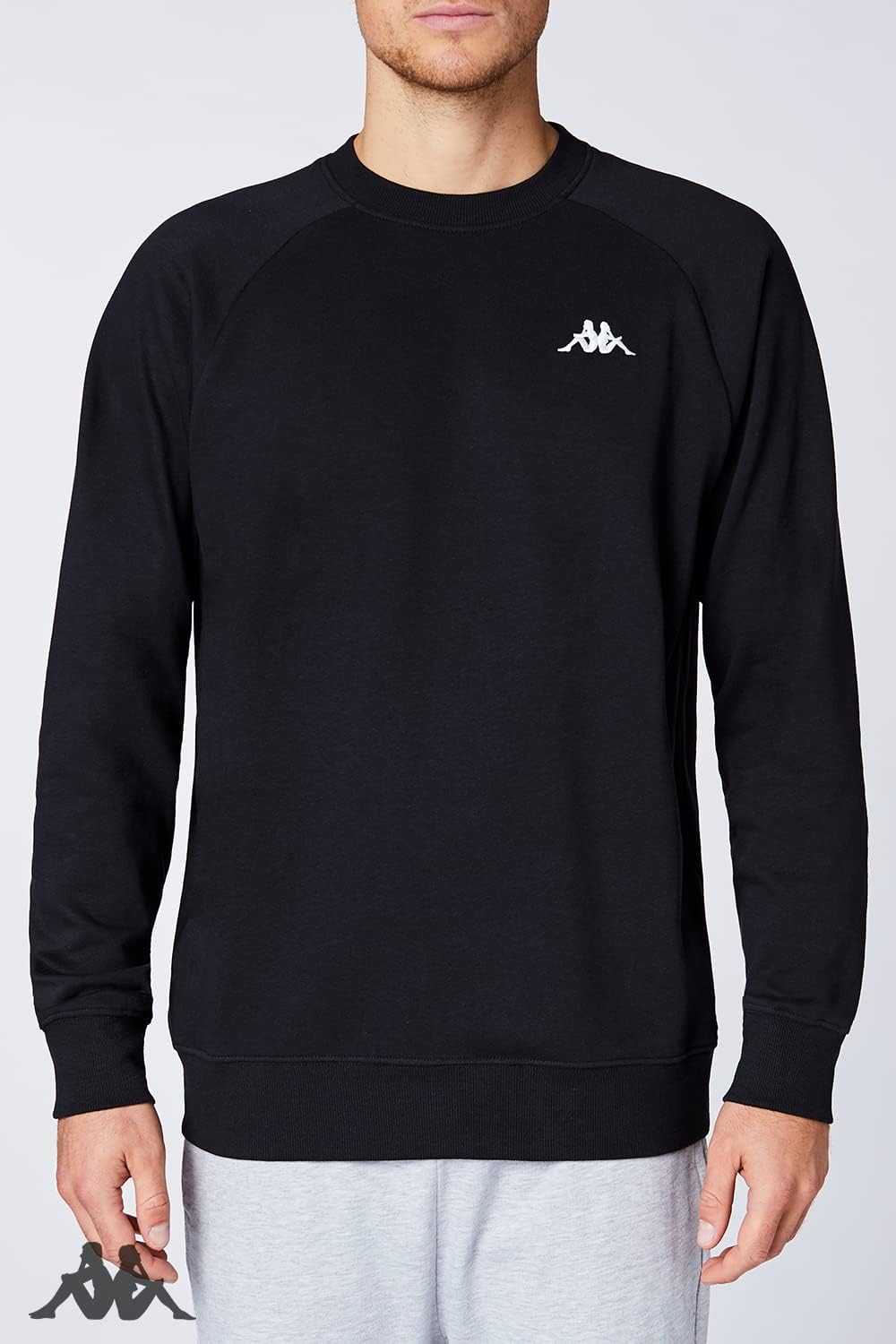 Kappa Vauke Sweatshirt I Unisex Baumwollpullover I Grund für Sport und Freizeit I -Pullover für Frauen und Männer in Blau, Grau, Schwarz und Größen S, M, L, XL, XXL und XXXL erhältlich – Bild 6