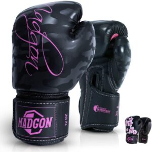 Madgon Premium -Boxhandschuhe Frauen – Frauen Kickboxen für Kampfkünste, MMA, Sparring, Muay Thai, Boxen – 10 Unzen