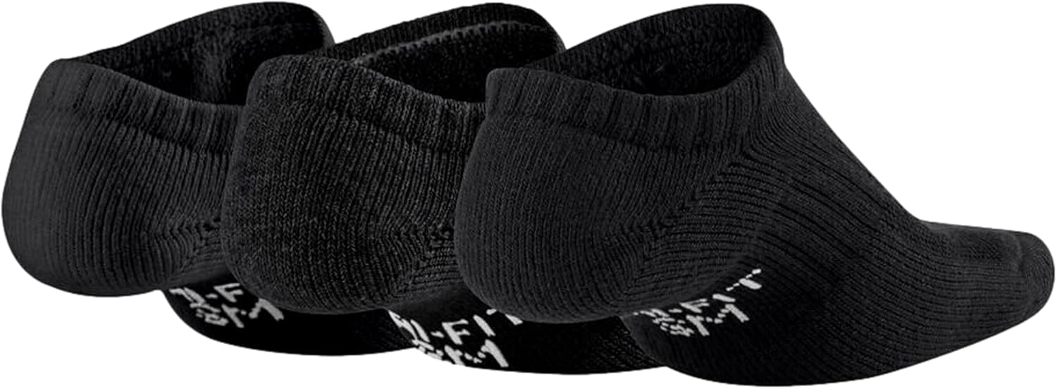 Nike Kinderkissen Socken 6 Paare jugendliche Kinder Alltag gepolstert keine Show SX6843 Trainer Socken weiß bunte Schwarz – Bild 2