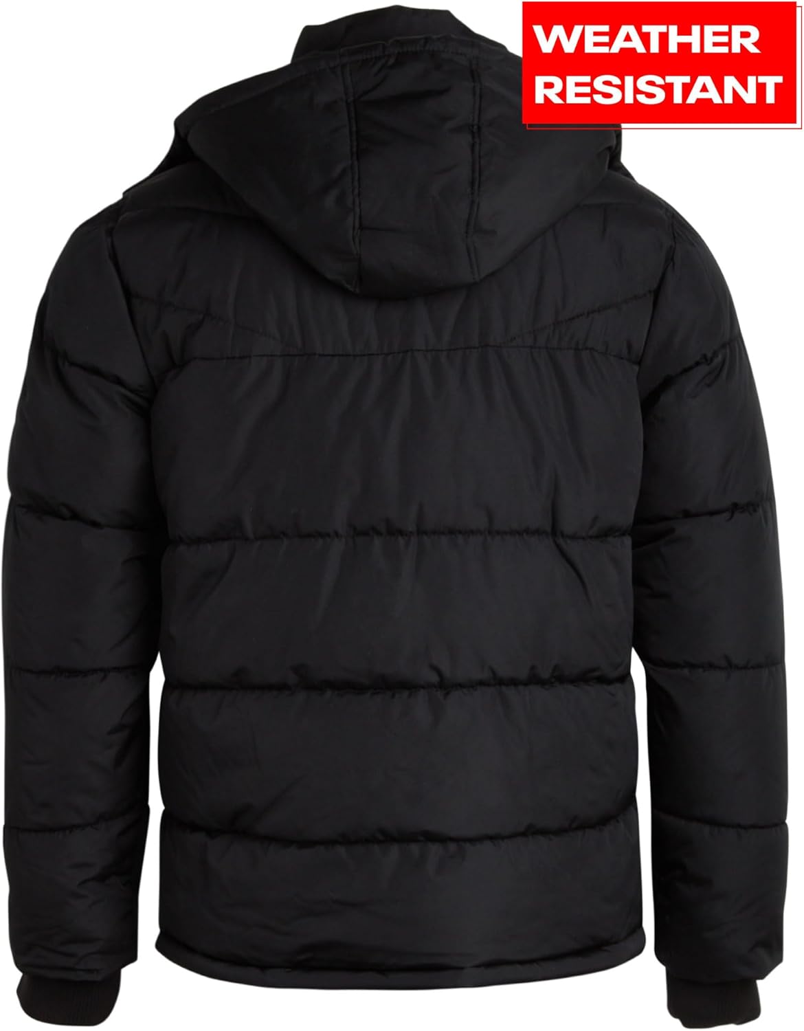 Reebok Herren Winterjacke - schwerer gesteppter Puffer Parka -Mantel - Wetterfeste Jacke für Männer (L -XXL), Schwarz, groß, schwarz – Bild 6