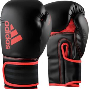 adidas Boxing Gloves – Hybrid 80 – for Boxing, Kickboxing, MMA, Bag, Training & Fitness – Boxing Gloves for Men & Women – Weight (16 oz, Black/Red)