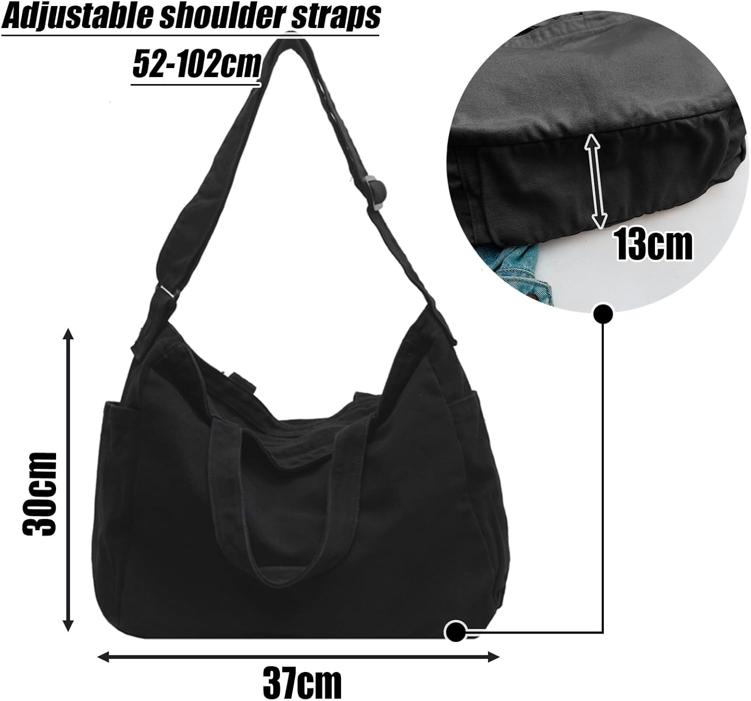 X Sim Fitnessx Unisex Umhängetasche / Umhängetasche Kabelbeutel Handtasche Leinwand Bag Damen Käufer Tasche Mode Stofftasche für jeden Tag / Büro / Schule / Reise, Schwarz, Retro – Bild 2