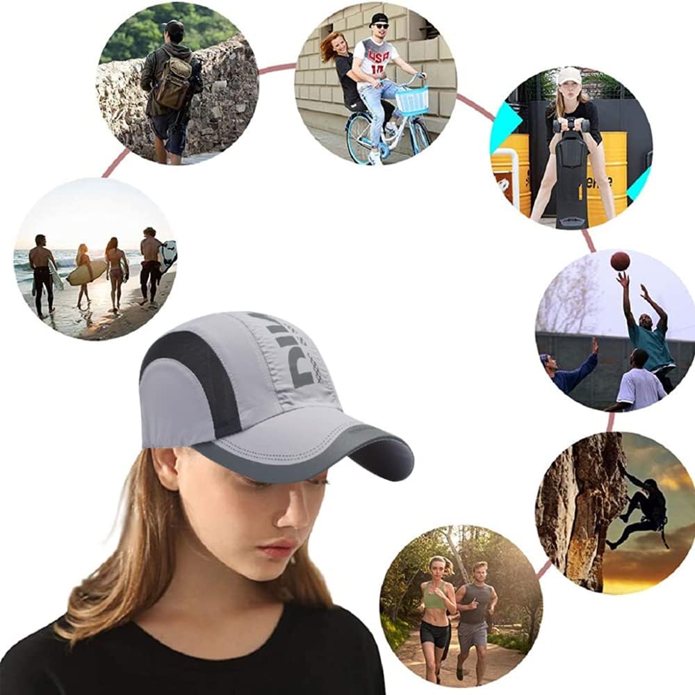 Packung mit 2 Baseballkappen, Männern und Frauen, Baseballkappe im Freien, einstellbarer Hut, Unisex -Baseballkappe, Spitzenkappe für Männer und Frauen, einstellbar, für Frauen, Männer, Outdoor, Sport und Reisen – Bild 8