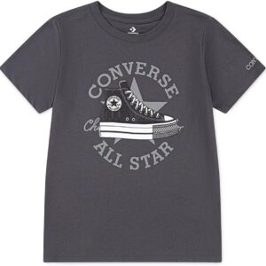 Converse Unisex Kinder CNV_4CG818-GDA-E2_M T-Shirt, dunkle Materie, m