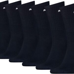 Puma Cush Crew Unisex Sports Socken 6 Pack (Dunkelblau 322) Größe 12-14, Dark Navy (322)