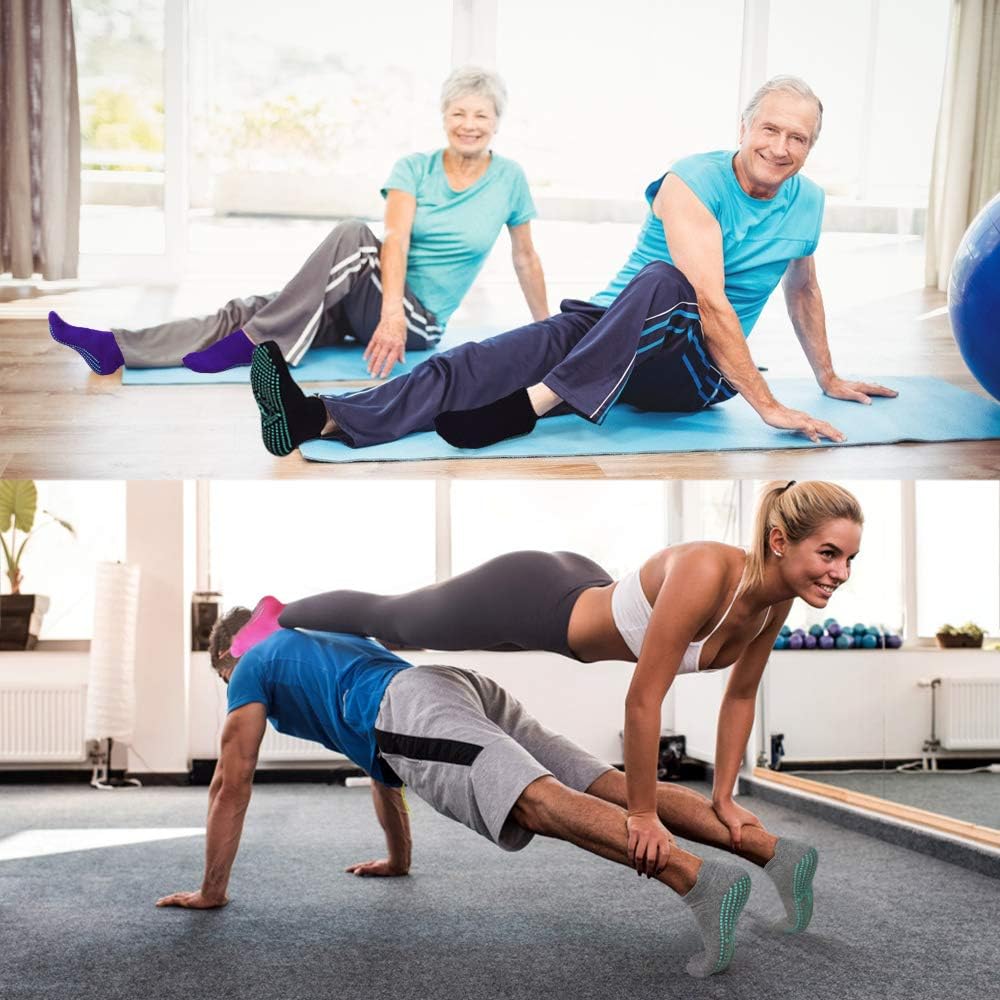 Hycles Yoga-Socken Nicht-Schlupf-Socken Frauen 4 Paare Yoga, Pilates, Barre, Tanz, Ballett, Trampolin, Krankenhaus 35-43 – Bild 7