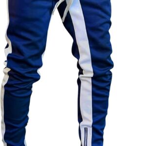 Generisch -Herren -Stretch -Stoffhosen, Wanderhosen, elegant mit elastischen Sporthosen, langen Taschen, Trekkinghosen, lang, wasserdicht, farbblockierende Sporthosen, Jogger, Joggen