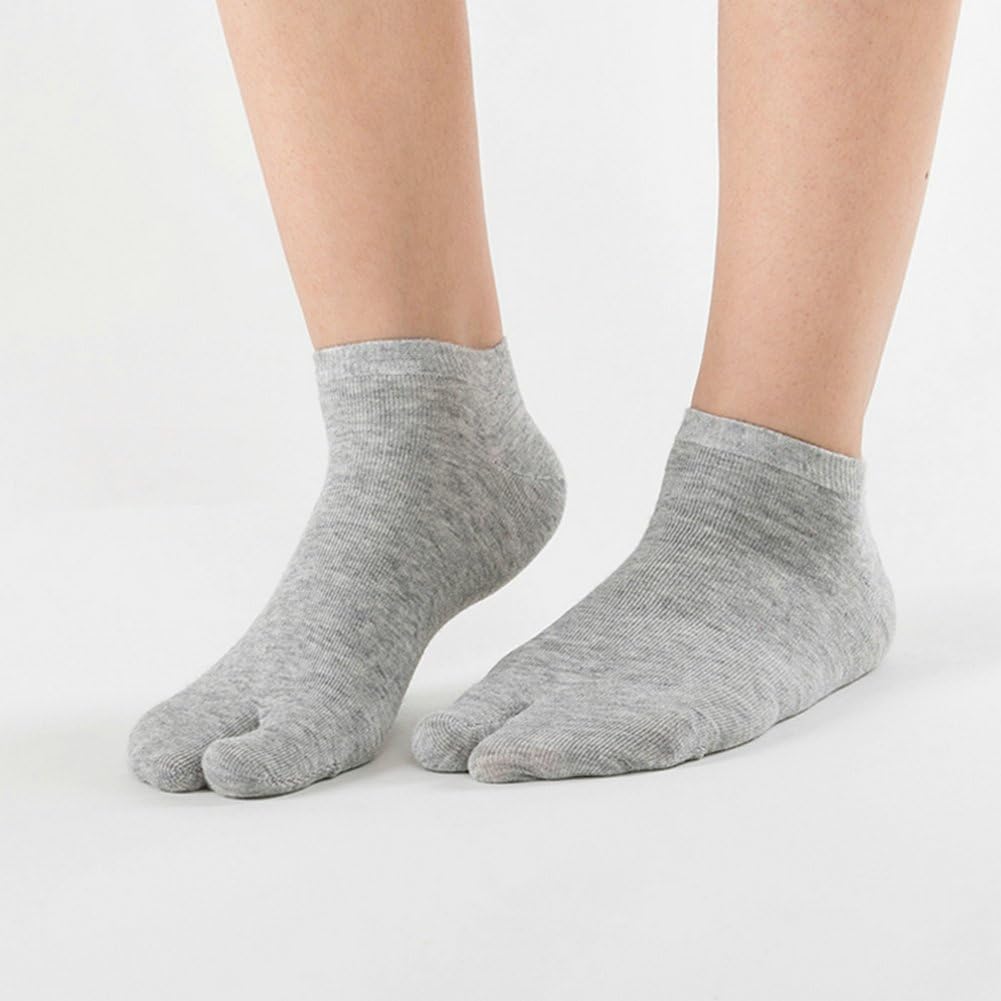 Ubumo Geta Frauen solide 2 Zehen Flip Flop Tabi Socken Knöchel Baumwolle 5/6 Paare – Bild 3
