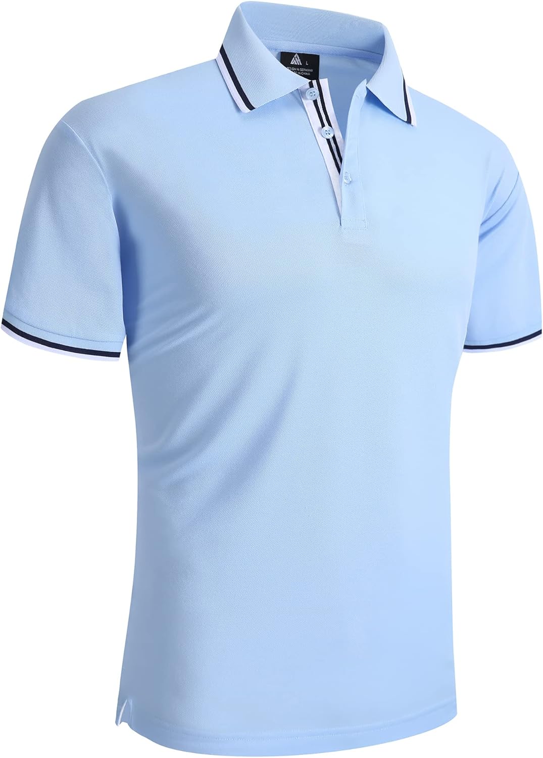 geeksport Herren Poloshirt Kurzarm Tennis Regular Fit Shirt Sport Schnelltrocknend Atmungsaktiv Polohemd Sommer Outdoor Golf T-Shirt – Bild 2