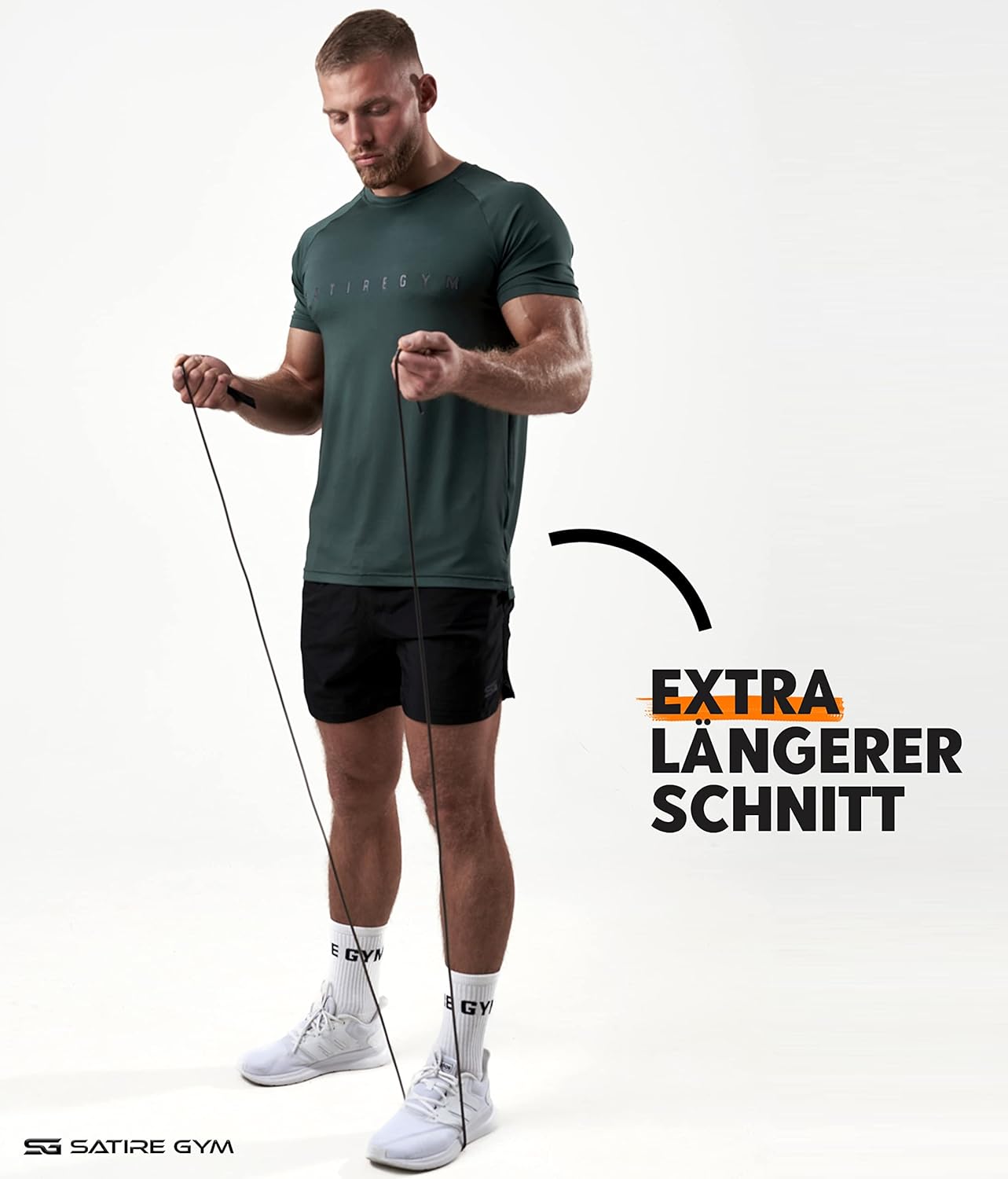 Satire Gym - Atmungsfreies Sporthemd von Herren - eng und schnell trocknendes Fitness -T -Shirt - Sportbekleidung für Fitnessstudio & Bodybuilding – Bild 3