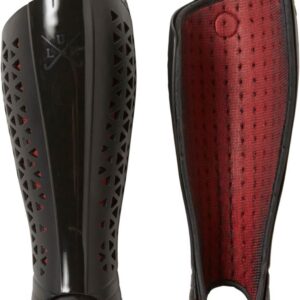 Adidas Lux Shin Pads – Unisex Hockey – Schwarz/Rot – Polyurethan (PU) – Pull -On