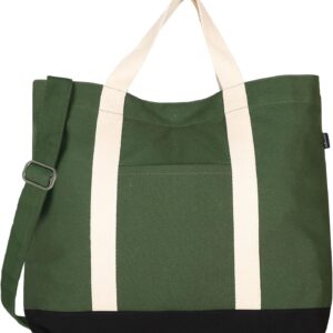 Öko -Rechtshänder- und Einkaufstasche große Strandtasche Badetasche Leinwand Arbeitstasche mit Crossbody -Griff