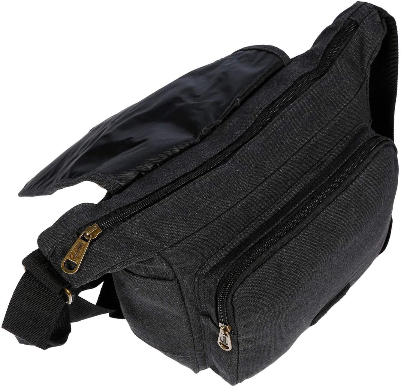 Christian Wippermann Damen -Leinwand -Umhängetasche in verschiedenen Farben, schwarz – Bild 7