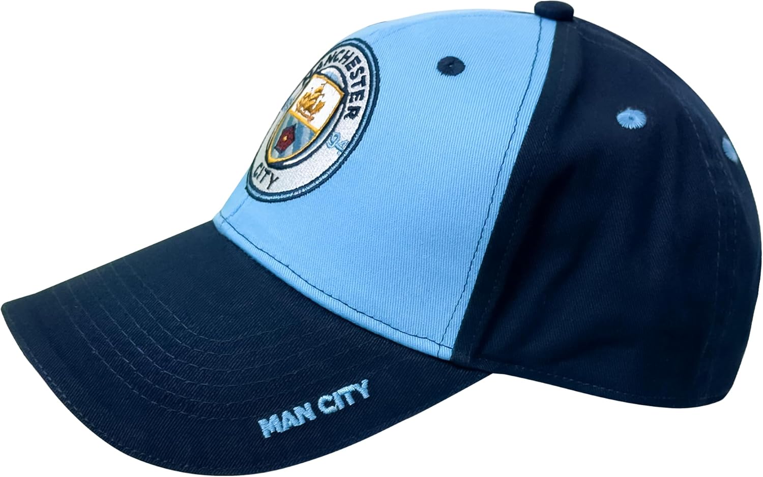 Fan Ink Manchester City Cap Lizenzierter Man City Verstellbarer Schnapphut, 1 Abdeckung ohne Logo, eine Größe, 1 Abdeckung ohne Logo – Bild 3