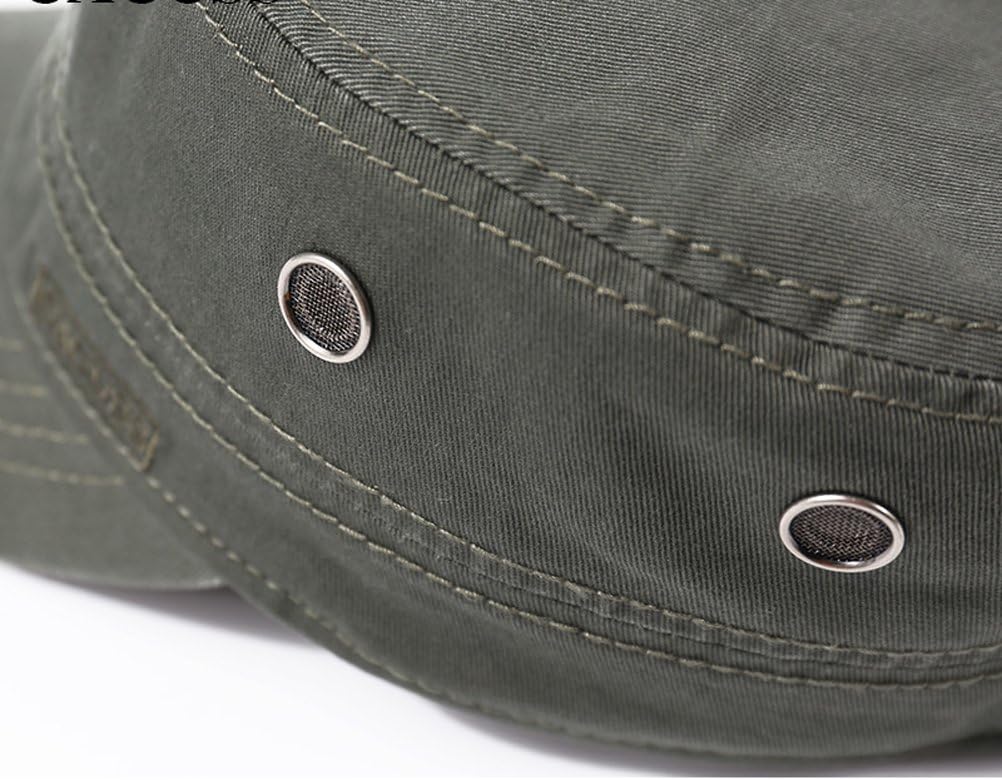 Cacuss Männer Baumwolle Vintage Army Cap Cadet Hut Militär Flachtop verstellbarer Baseball Cap Summer Trucker Hut – Bild 5