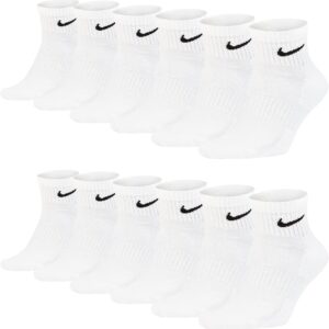 Nike SX7677 Unisex Sportsocken, weiß, schwarz, kurze Socken, Größe 34, 36, 38, 40, 42, 44, 46, 48, 50, Economy Set Set