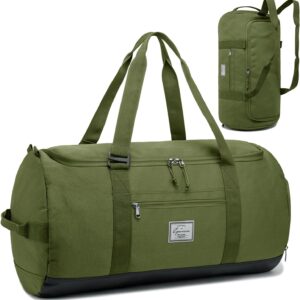Sportsack Herren großer 60 -l -Reisetasche Sportsack -Rucksack mit Schuhfach Trainingstasche Frauen Fitness -Fitness -Tasche, Grün, Sport, Reisen, Fitness, Fitnessstudio