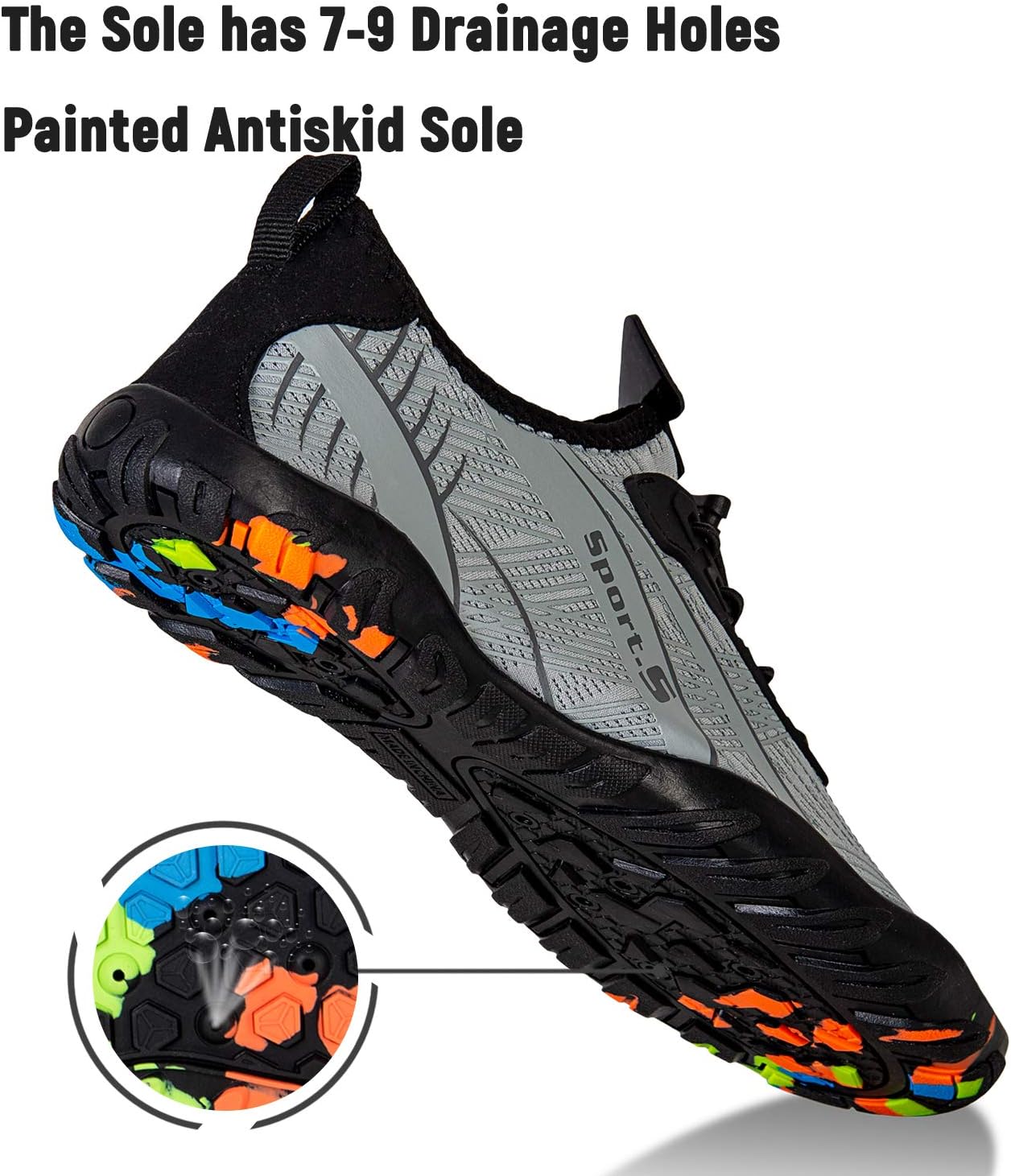 Iceunicorn Unisex Beachschuhe, Wasserschuhe, Aqua-Schuhe, schnell trocknende Sommerschuhe, Surfschuhe für Männer und Frauen – Bild 4