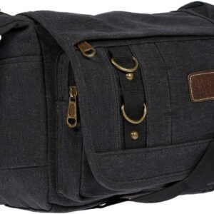 Christian Wippermann Damen -Leinwand -Umhängetasche in verschiedenen Farben, schwarz