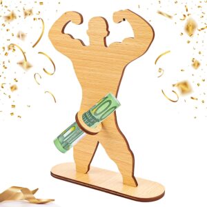 Geburtstagsgeldgeschenk Holz, Fitness, Sport, Muskularmann – Geldgeschenke Geburtstag – Geburtstag Jubiläum – kreative Geldgeschenke zum Jubiläum – Holzgeschenke Freunde Familie (Muscle Man)