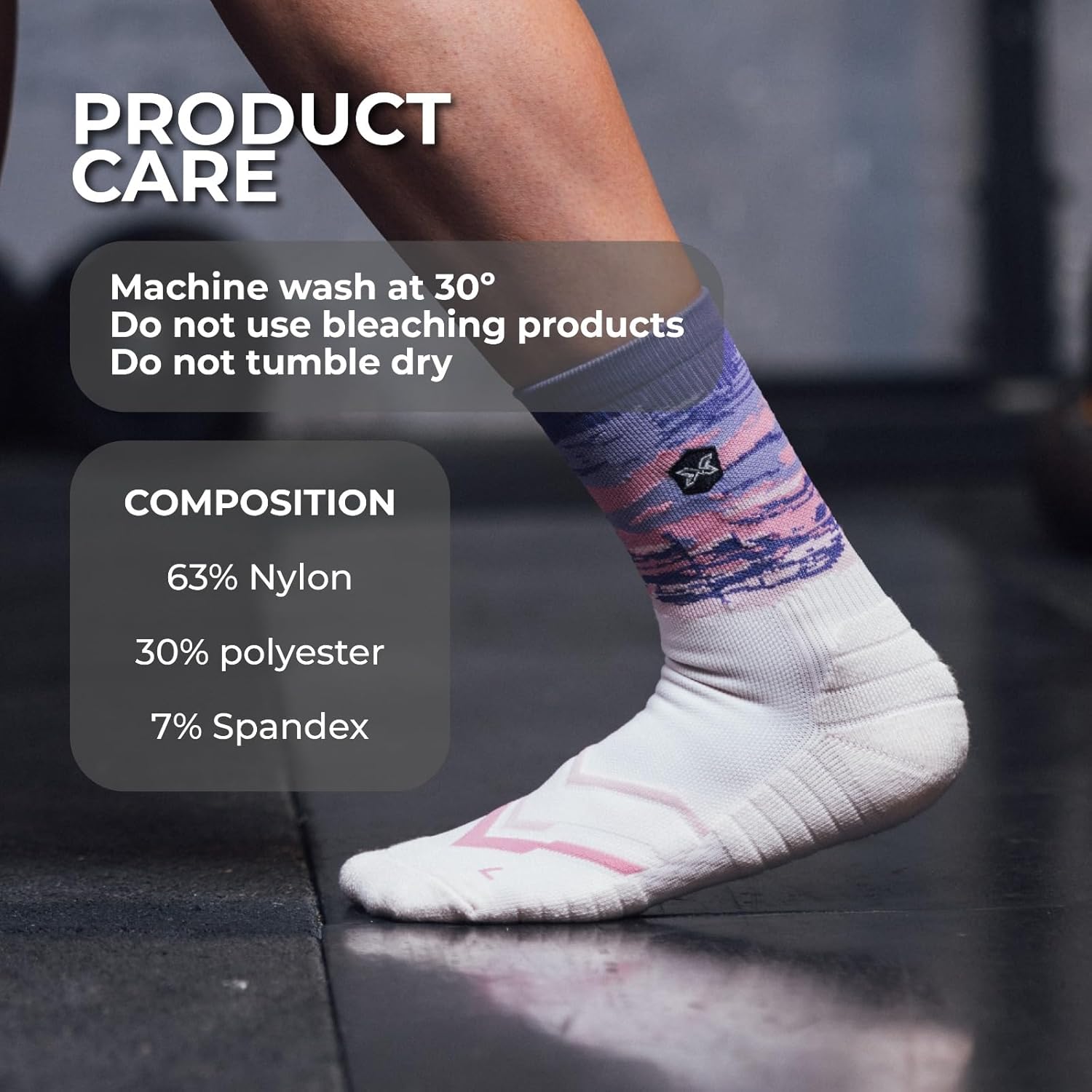 Picsil Sportsocken, ideal für Laufen, Fitnessstudio, Padel, Radfahren, Basketball, Cross -Training, Hochsportsocken für Männer und Frauen – Bild 3