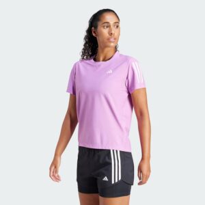adidas besitzt das run t-Shirt, das Kurzarm-T-Shirt für Frauen, Preloved Purple, IV5494