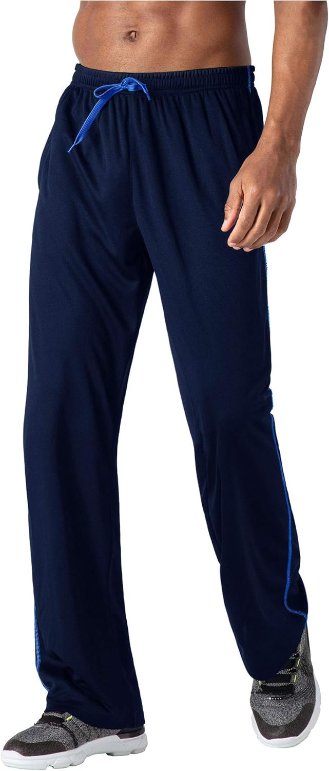 Kefitevd Herren leichter Joggingböden mit Reißverschluss in Taschen, offenen Beinmanschetten, Mesh -Stoff, lange, atmungsaktive Sporthosen, weicher Joggingboden – Bild 2