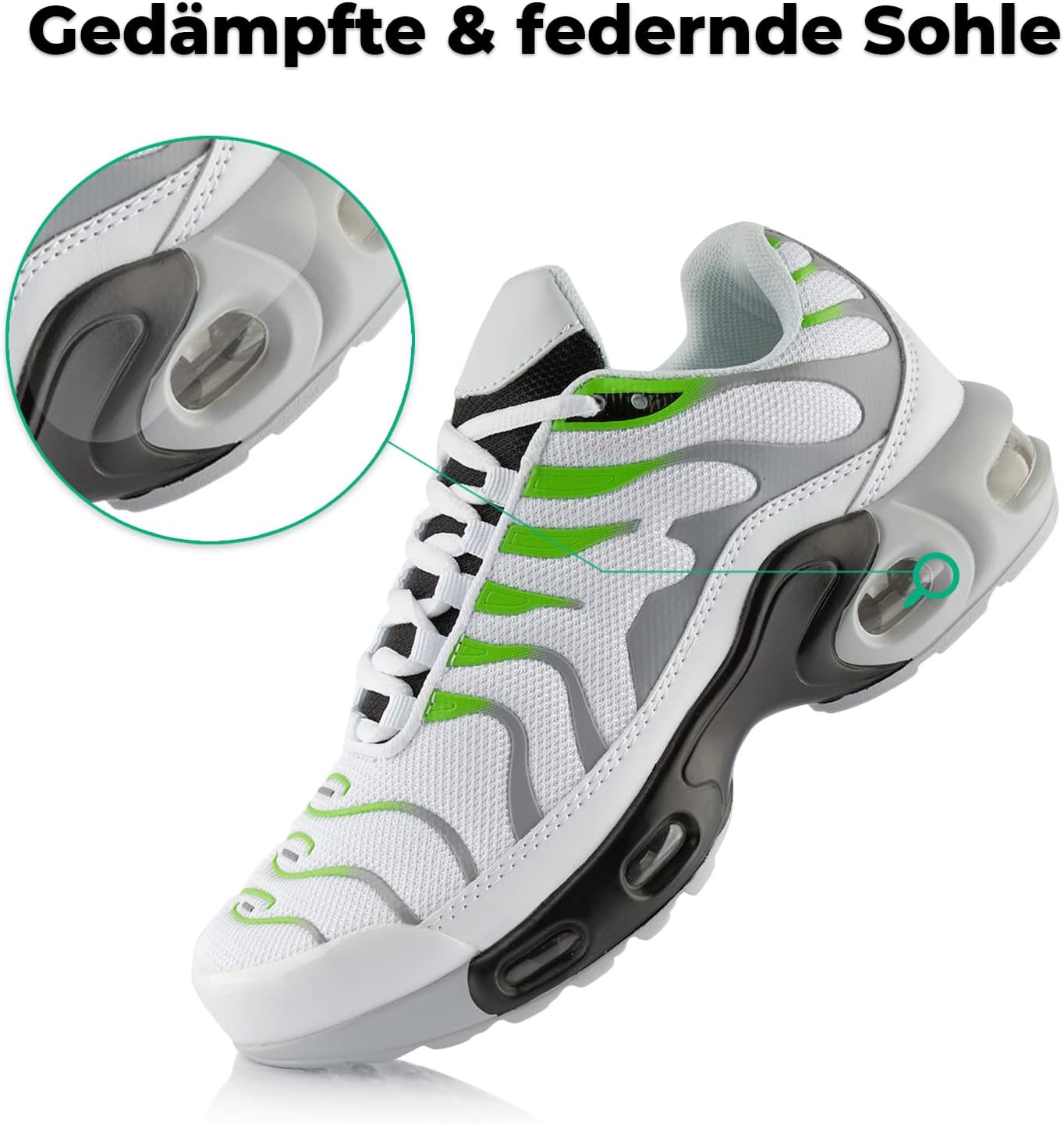 Fusskleidung® Trainer für Frauen und Männer, gepolsterte Sportschuhe, leichte Laufschuhe – Bild 3