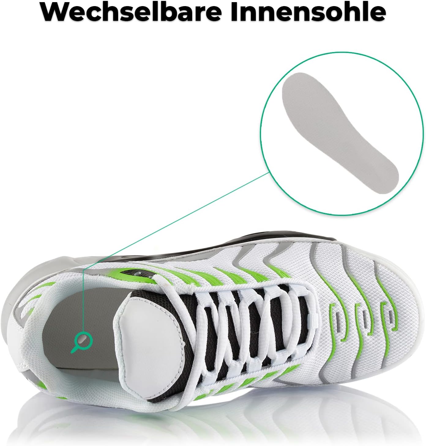 Fusskleidung® Trainer für Frauen und Männer, gepolsterte Sportschuhe, leichte Laufschuhe – Bild 5