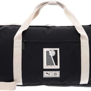 Puma Unisex – Erwachsener BVB Premium Barrell Bag Sports Bag, Schwarz -Cyber ​​Yellow, OSFA