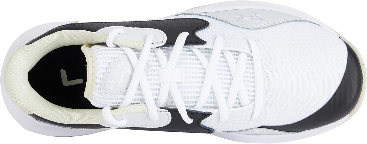 Under Armour Unisex UA Lockdown 7 niedrige Basketballschuhe, weißer Schlick weiß – Bild 3