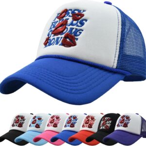 Enwokran Baseball Cap Skurry Bizarre Stickerhüte Unisex Hip Hop Trucker Caps Foam Front Mesh Rückenverstellbares Snapback Sun Protection Hats Baseballkappe