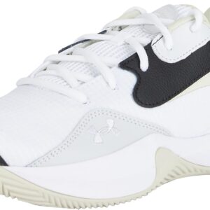 Under Armour Unisex UA Lockdown 7 niedrige Basketballschuhe, weißer Schlick weiß