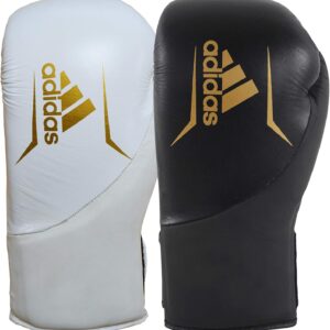 adidas Erwachsene Geschwindigkeit 200 Boxhandschuhe Schwarz/Gold 12oz
