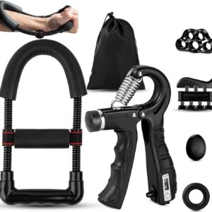 Handtrainer, Fingertrainer, Unterarm Trainer, Griffstärke, Packung von 6, einstellbar